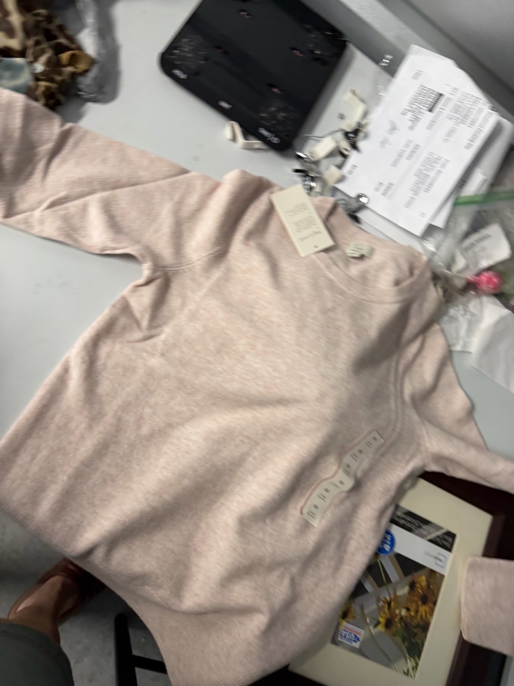 A new day women’s XS Soft Pink Long-Sleeve sweater nwt
